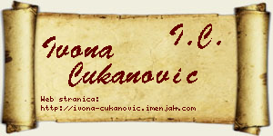 Ivona Čukanović vizit kartica